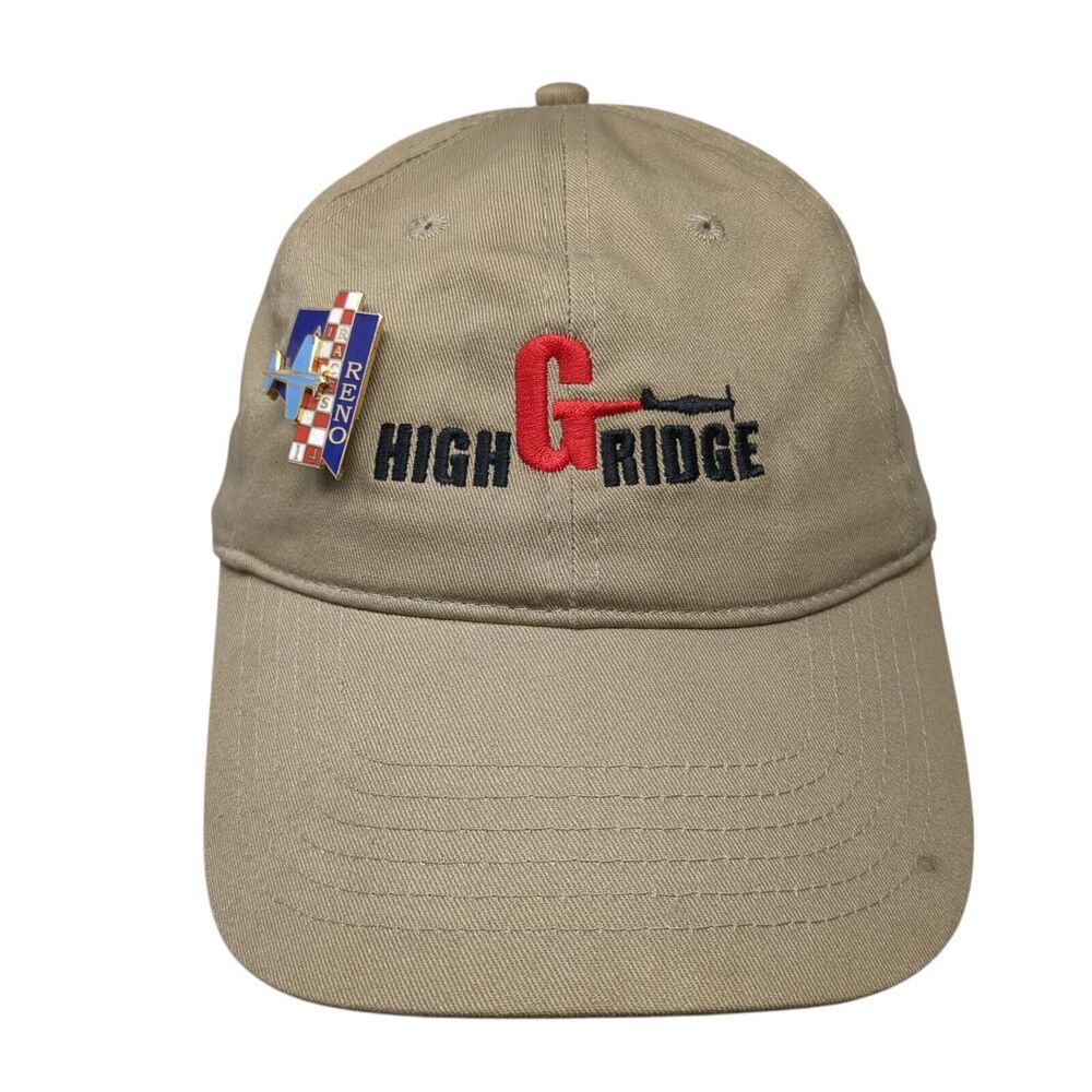 High G Ridge Strapback Hat Tan One Size Adjustable Pin Badge W/Tags Ouray